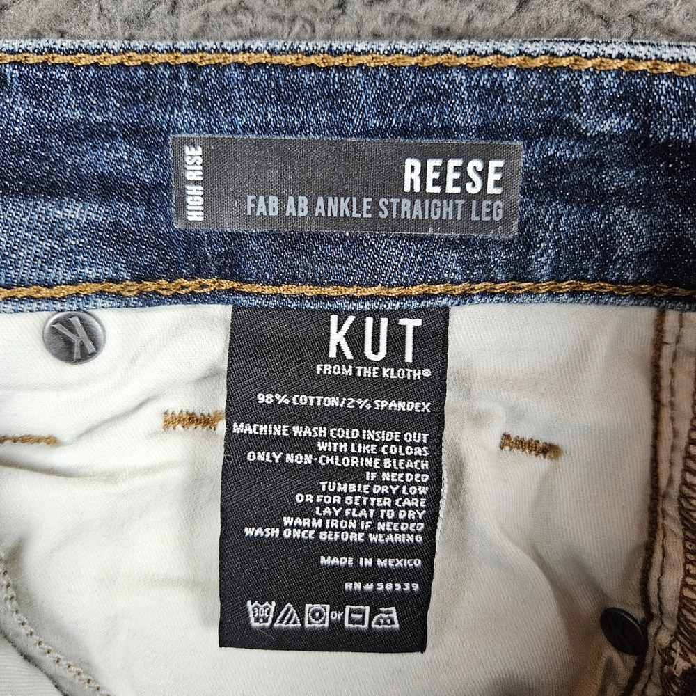 KUT from the Kloth Reese High Rise Fab Ankle Straight Leg Jeans Size 2 - Picture 6 of 9